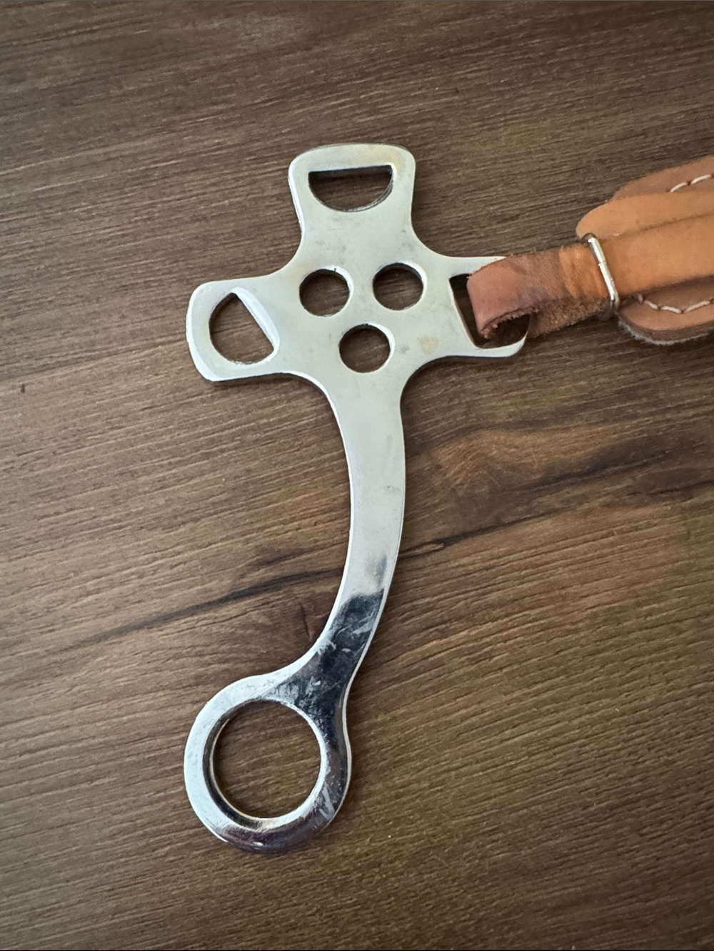 🐴 Adjustable Hackamore - Fleece Lined Nose - 6 Chrome Plated Cheek 🐴 - Picture 4 of 4